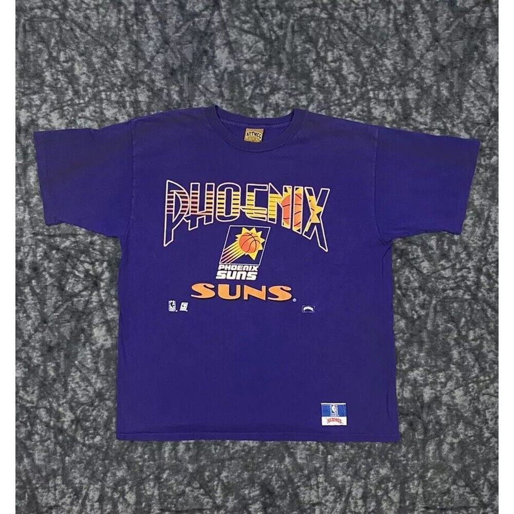 Vtg 90s Phoenix Suns T-Shirt Men’s Single stitch Size XL NBA Gold Nutmeg